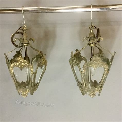 Antiques Atlas Pair Of Brass Hanging Lanterns