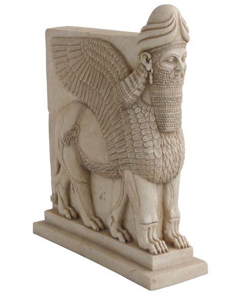 Assyrian Lamassu Winged Lion Statue 10 Inches