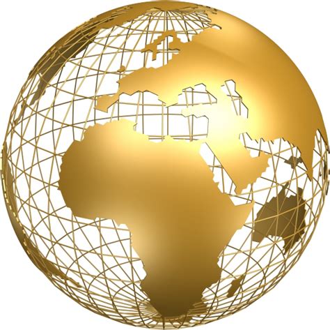 Download Gold Globe Png  Black And White Golden Globe Transparent