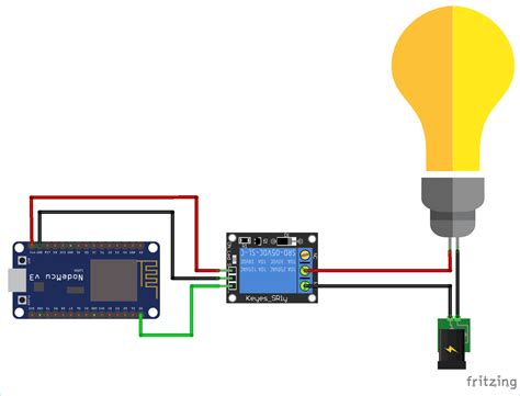 Circuit Diagram For Telegram Controlled Home Automation Using Nodemcu