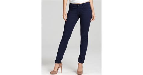 Lyst Sold Design Lab Quotation Jeans Spring Street Purple Skinny In Blue