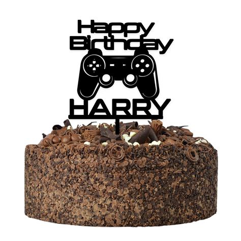 Gaming Cake Decorations For Boys Personalised Gamer Cake Topper