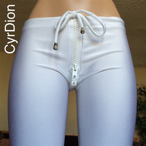 Sexy Leggings Low Rise White Womens Pants Size Small By Cyrdion