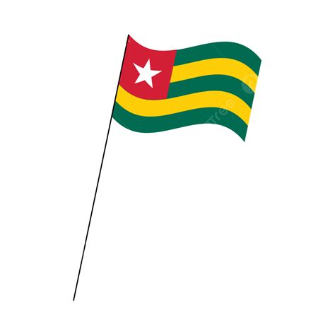 Aislado Transparente Ondear Bandera De Togo Vector Png Bandera De