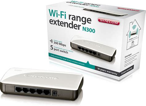 Sitecom Wlx 2001 N300 Wifi Range Extender Mit 5 Port Switch Computer