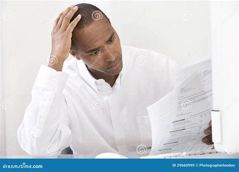 Man Doing Taxes Stock Image Image Of People Crisis 29660999