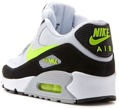 Zapatillas Nike Air Max 90 Essential Blanco Negro Y Verde 537384 118