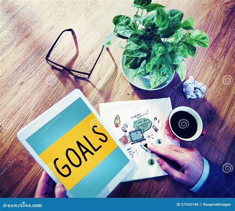 Goals Aim Aspiration Motivation Target Vision Concept Stock Photo