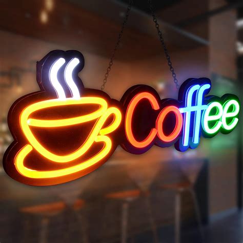 Amazon Com Coffee Neon Sign Large Size V Bright Coffee Led Neon
