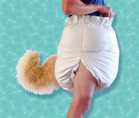 Abdl Oof Poof Huge Pleather Puppy Dog Tail Diaper Etsy Australia