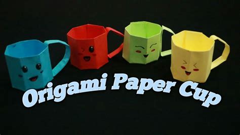 Paper Cuphow To Make Easy Origami Paper Cup Youtube