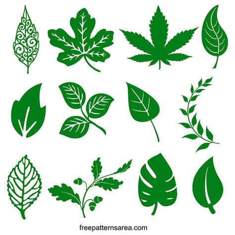 Leaves Silhouette Vector Designs and Clipart Images