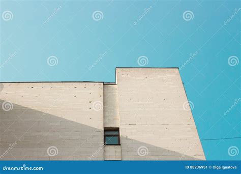 Abstract White Architecture Fragment With Walls And Decoration Element