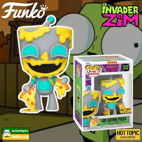 Invader Zim Gir Eating Pizza Funko Pop Hot Topic Exclusive