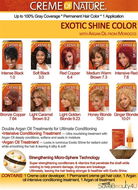 Creme Of Nature Hair Dye Color Chart