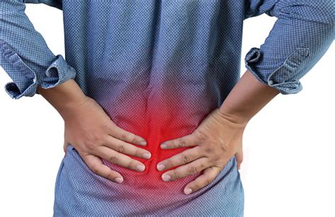 Man Suffering With Back Pain Backache Pain Relief Concept Stock Photo