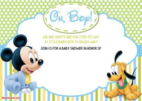 So did all mickey mouse birthday invitation where you can download it. FREE Printable Disney Baby Shower Invitations | Mickey ...