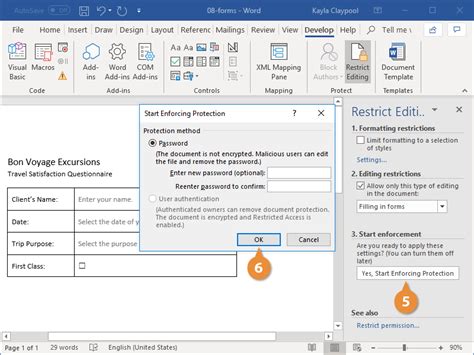 Create Fillable Form In Word Pilotnasve