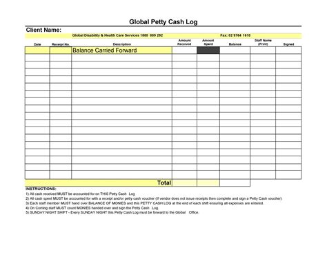 Free Printable Cash Register Balance Sheet