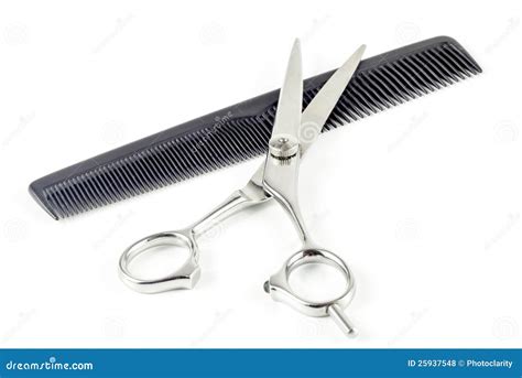 Comb And Hair Scissors Royalty Free Stock Photos Image 25937548