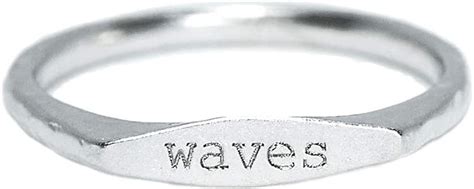 Pura Vida Waves Vibes Stackable Ring 925 Sterling Silver