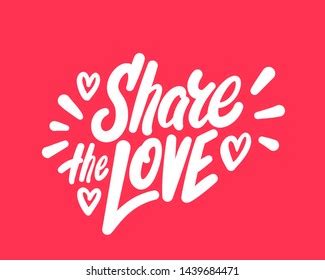 Share Love Vector Lettering Stock Vector Royalty Free Shutterstock