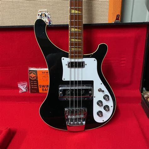 Vintage 1974 Rickenbacker 4001 Jetglo Black Electric Bass Guitar