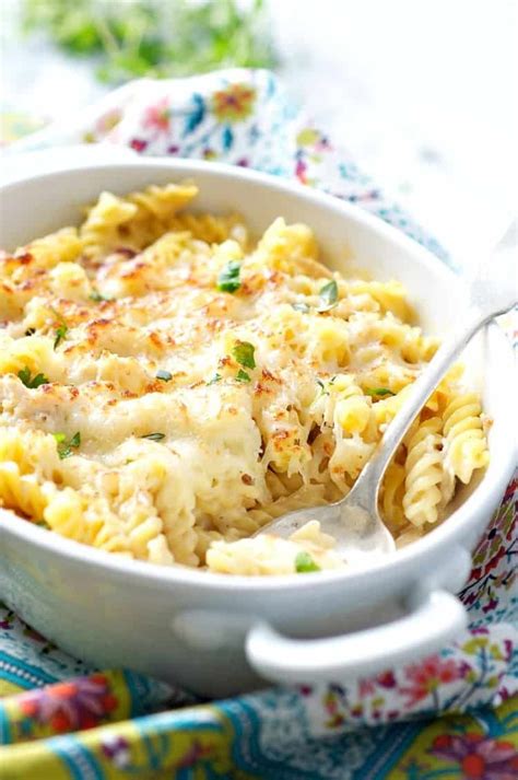 Dump And Bake Chicken Alfredo Pasta Casserole Recipe Chicken