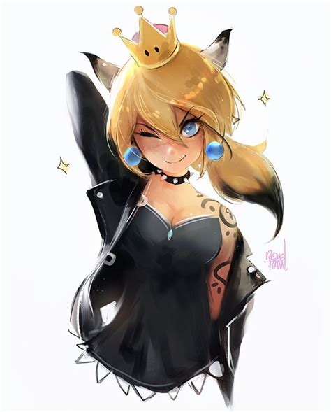 Bowsette By Rossdraws Super Mario Art Anime Mario Art