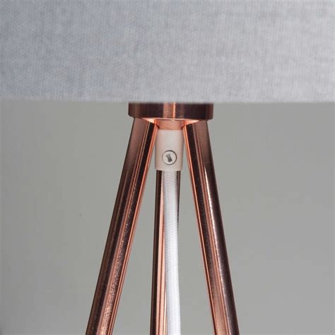 Metal Tripod Floor Lamp H 148 Cm Whity Copper Maisons Du