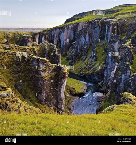 The Fjadrargljufur Gorge Iceland Europe Stock Photo Alamy