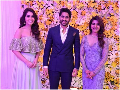 naga chaitanya samantha reception photos filmibeat