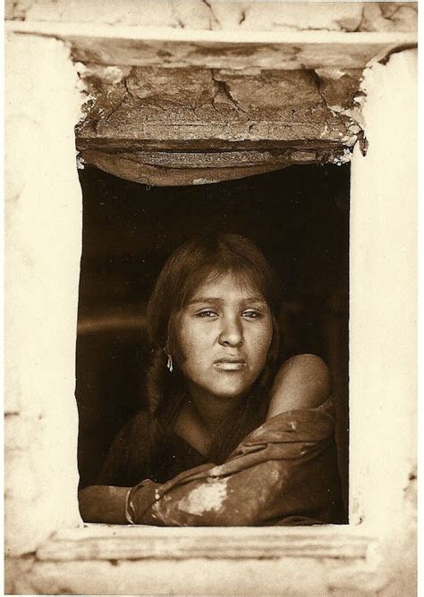 Oraibai Woman At Window Hopi 1902 Postcard Photo By Adam Clark Vroman Native American
