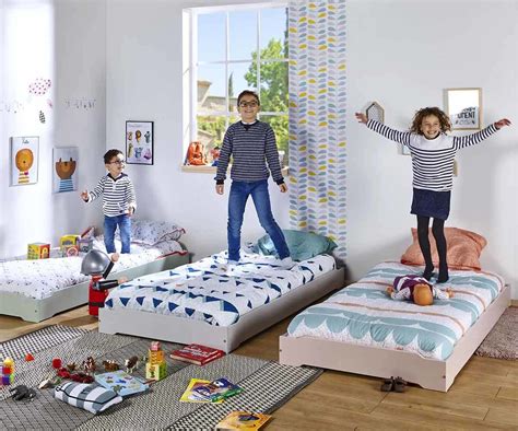 Solution clé en main pour équiper la chambre de votre enfant. Lit Enfant Empilable Blanc 90x190 cm - Lit pour enfant bois