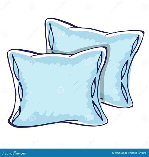 Two Cartoon Vector Pillows Stock Vector Illustration Of Pillow 182655536