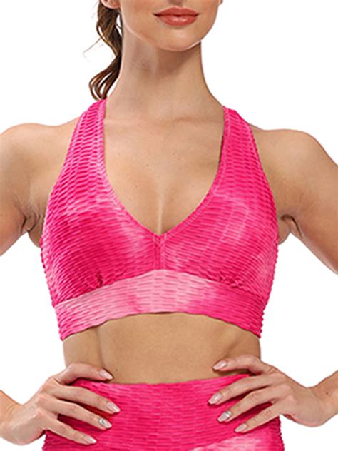 Dodoing Womens Pullover Style Sports Bra Ideal For Yoga Pilates Or Weight Training All Kinds