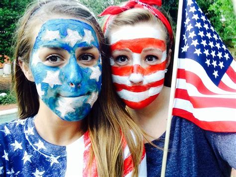Fourth Of July Activity For Friends Fourth Of July American Flag Face