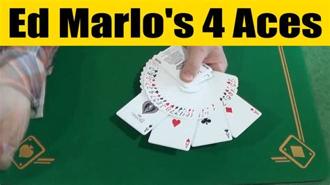 Once dampened, align it with the card below it, and place the two cards (which will look like one) on top of the deck. Cool ED MARLO'S Card Magic Tricks 4 Aces / Easy to Learn Card Tricks #cardtricks - YouTube