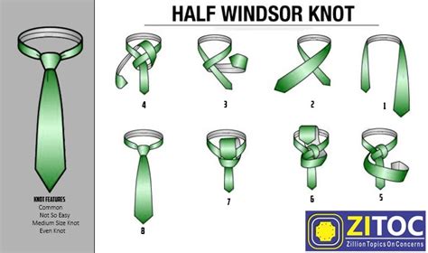 Half Windsor Knot How To Tie A Tie Zitoc