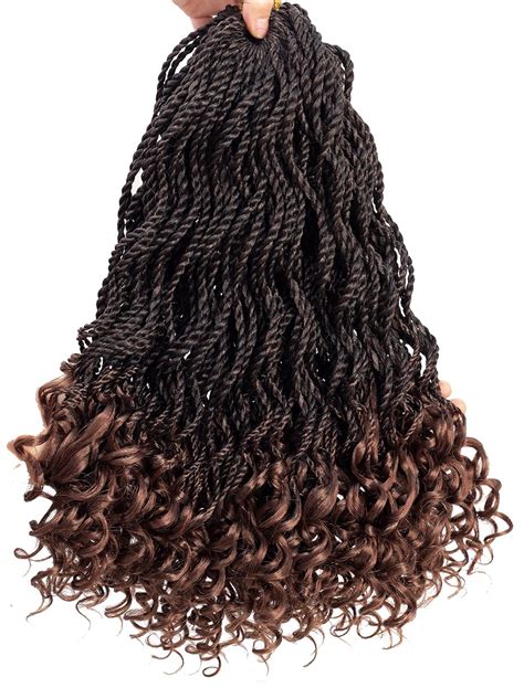 Buy Senegalese Twist Crochet Hair Wave Curly Synthetic Braiding Braids Hair High Temperature