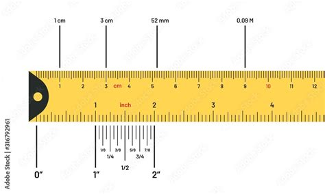 Yellow Ruler Measuring Tape With Inches And Metric Centimetres How To