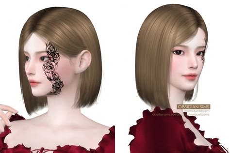 Nobaras Rose Tattoo From Obsidian Sims Sims 4 Downloads