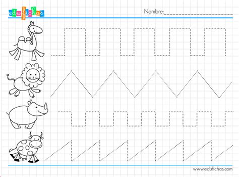 Grafomotricidad Animales Grafomotricidad Fichas Tareas Para Kinder