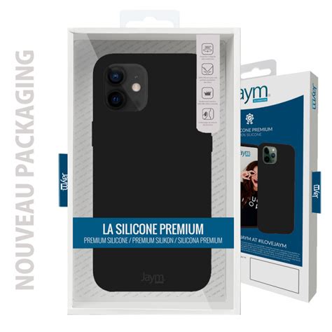 COQUE PREMIUM SILICONE ET MICROFIBRE POUR APPLE IPHONE 11 NOIRE JAYM