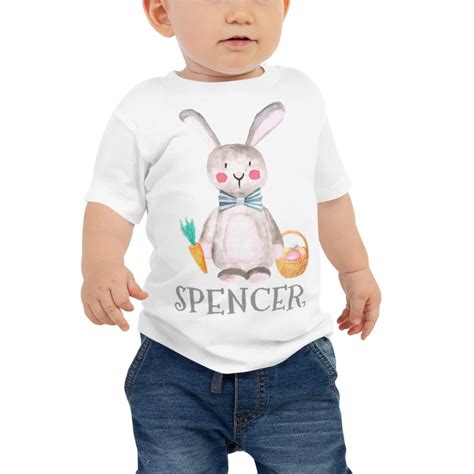 Easter Shirt Baby Boy Easter Bunny Shirt Personalized Easter Etsy