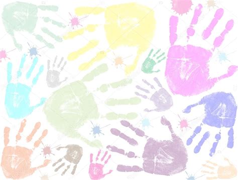 Colorful Hand Print Background Stock Vector Image By ©roxanabalint