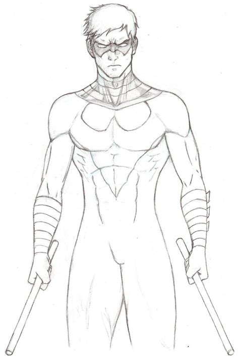 printable nightwing coloring pages  kids