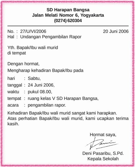 8 Contoh Surat Dinas Resmi Yang Baik Dan Benar Struktur Lengkap