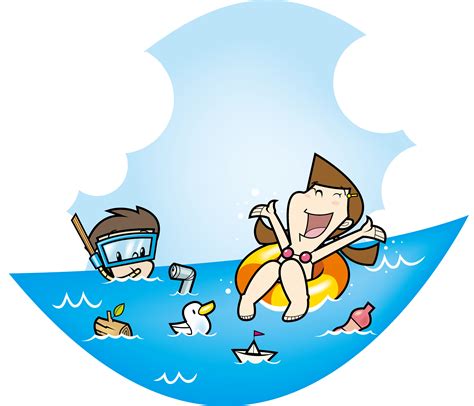 Swimming Clip Art Swim In The Sea Cartoon Png Download Full Size