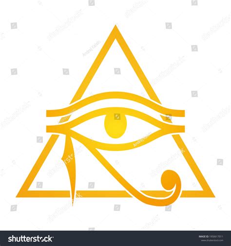 Eye Horus Inside Pyramid Ancient Egyptian เวกเตอร์สต็อก ปลอดค่าลิขสิทธิ์ 1950617011